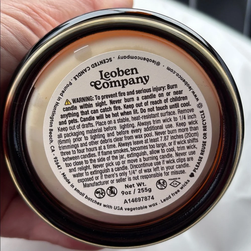 LAST ONE! LEOBEN COMPANY 9 oz. Espresso Martini Candle VEGAN SOY WAX BLEND